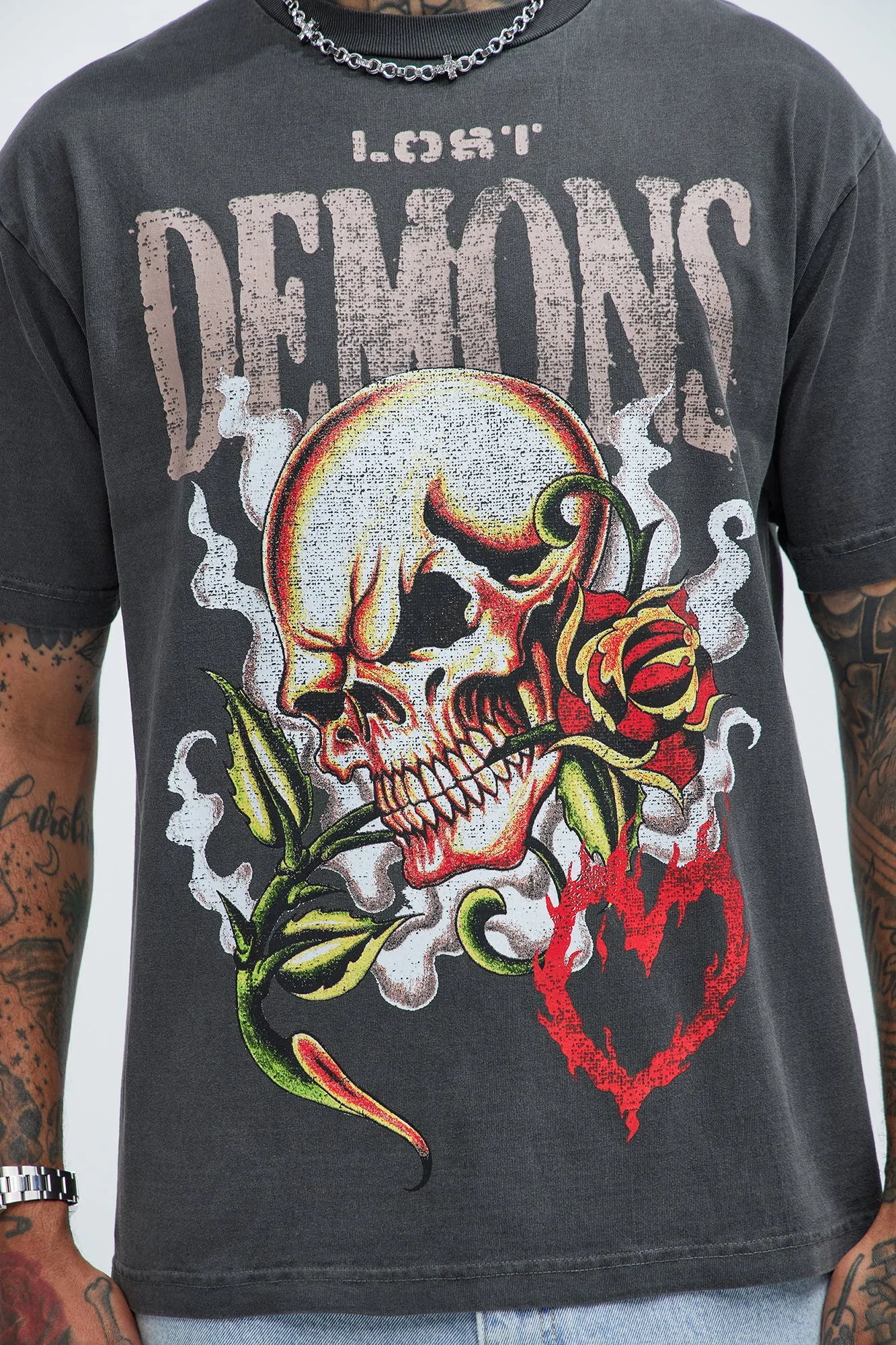 Lost Demons Short Sleeve Tee - Black sold by Fashion Nova product image thumbnail 3