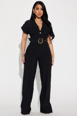 Fall For You Jumpsuit - Black sold by Fashion Nova