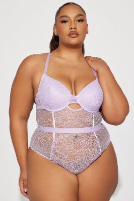 Romantic Affair Lace Teddy - Lavender sold by Fashion Nova
