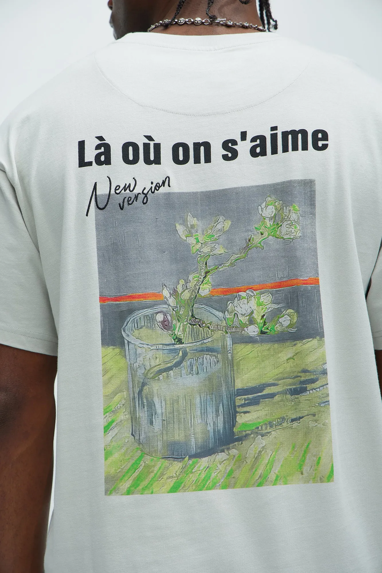 La ou on s'aime Short Sleeve Tee - Grey sold by Fashion Nova product image thumbnail 3