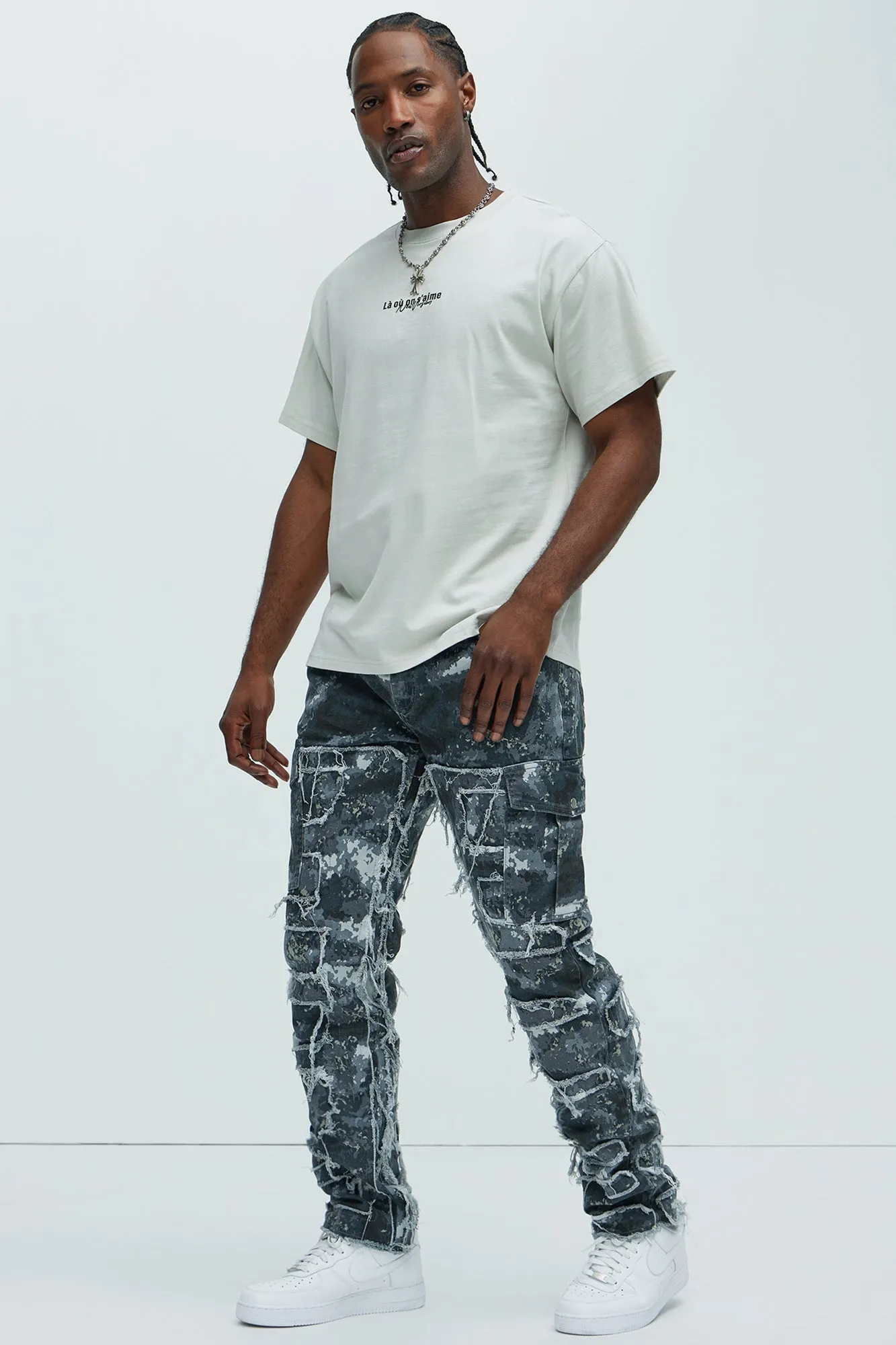 La ou on s'aime Short Sleeve Tee - Grey sold by Fashion Nova product image thumbnail 2