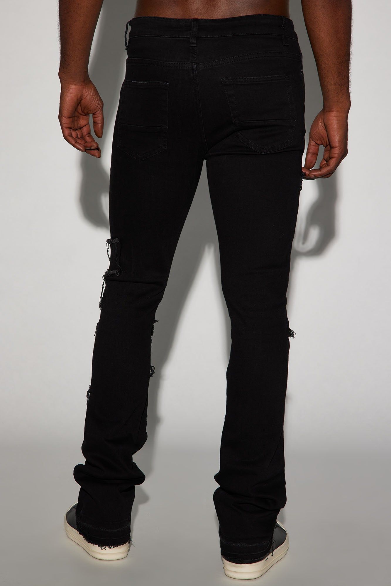 At The Moment Stacked Skinny Flare Jeans - Black sold by Fashion Nova product image thumbnail 6