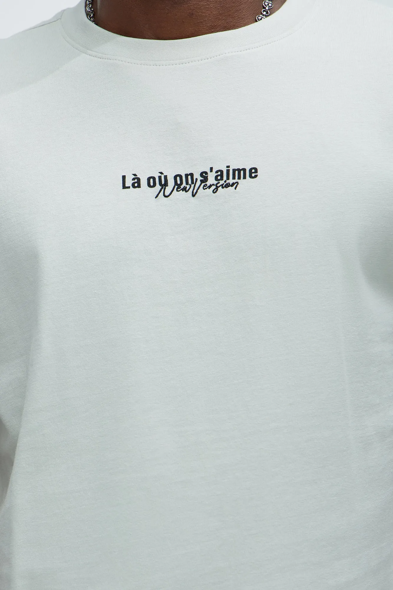 La ou on s'aime Short Sleeve Tee - Grey sold by Fashion Nova product image thumbnail 5