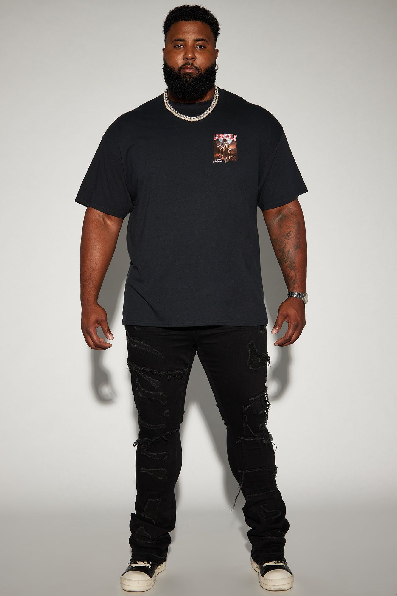 At The Moment Stacked Skinny Flare Jeans - Black sold by Fashion Nova product image thumbnail 7