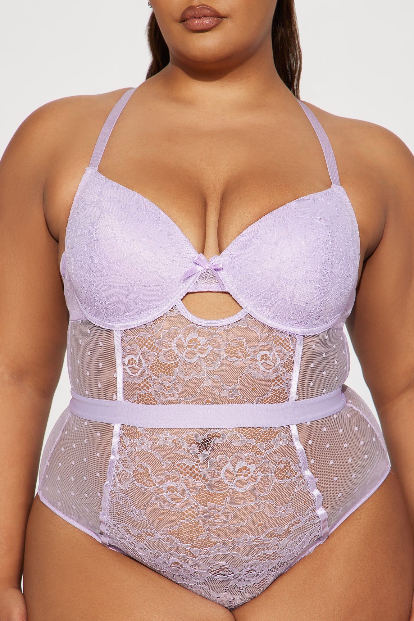 Romantic Affair Lace Teddy - Lavender sold by Fashion Nova product image thumbnail 2