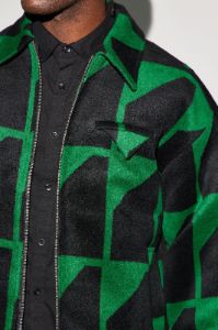 Arnold Felt Jacquard Cropped Jacket - Green sold by Fashion Nova