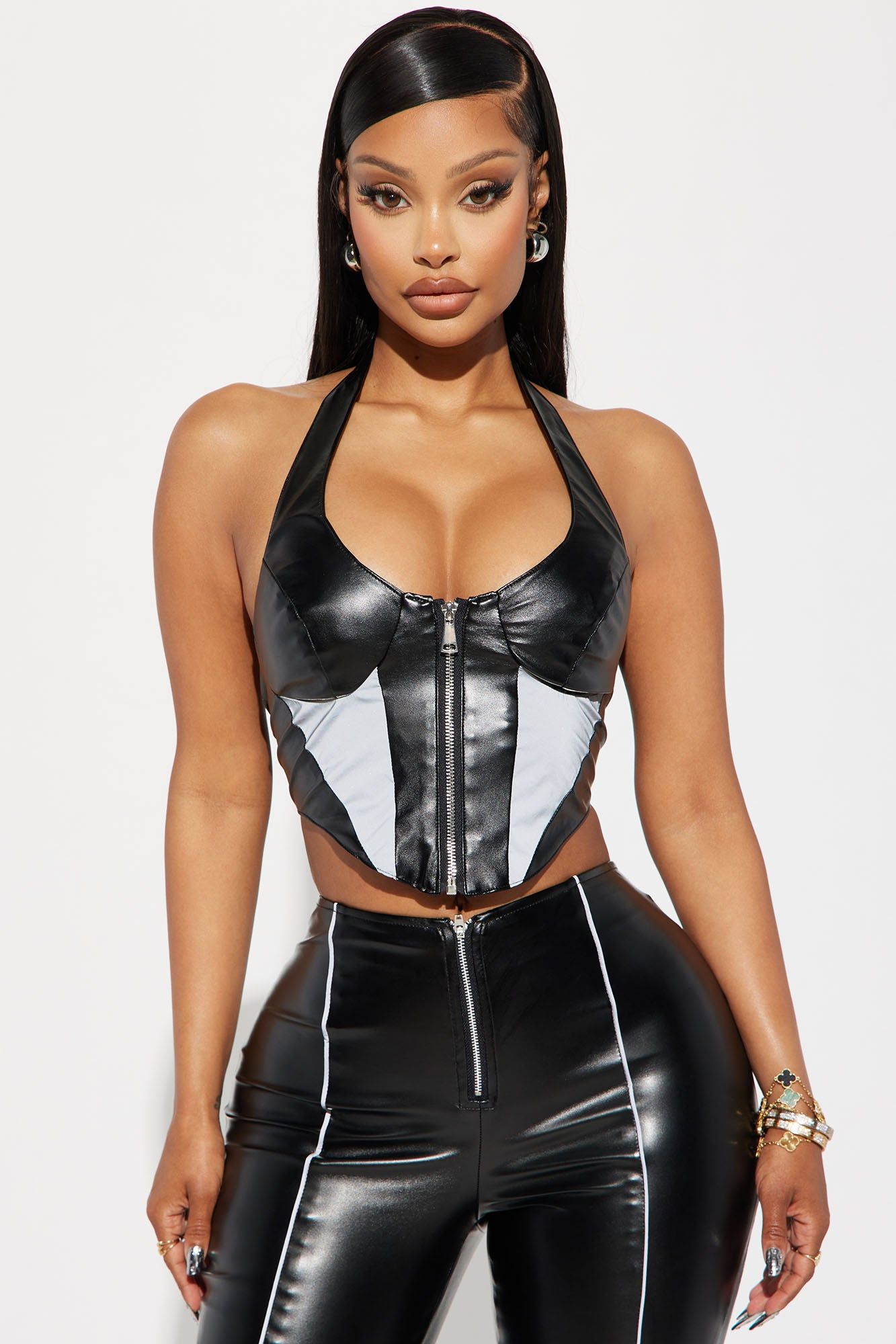 Ride With Me Faux Leather Pant Set - Black sold by Fashion Nova product image thumbnail 2