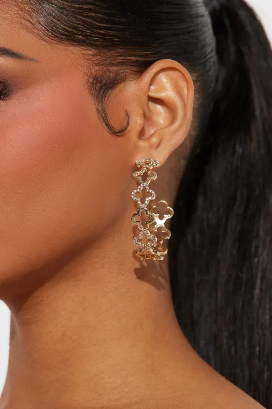 Clover Coture Earrings - Gold sold by Fashion Nova