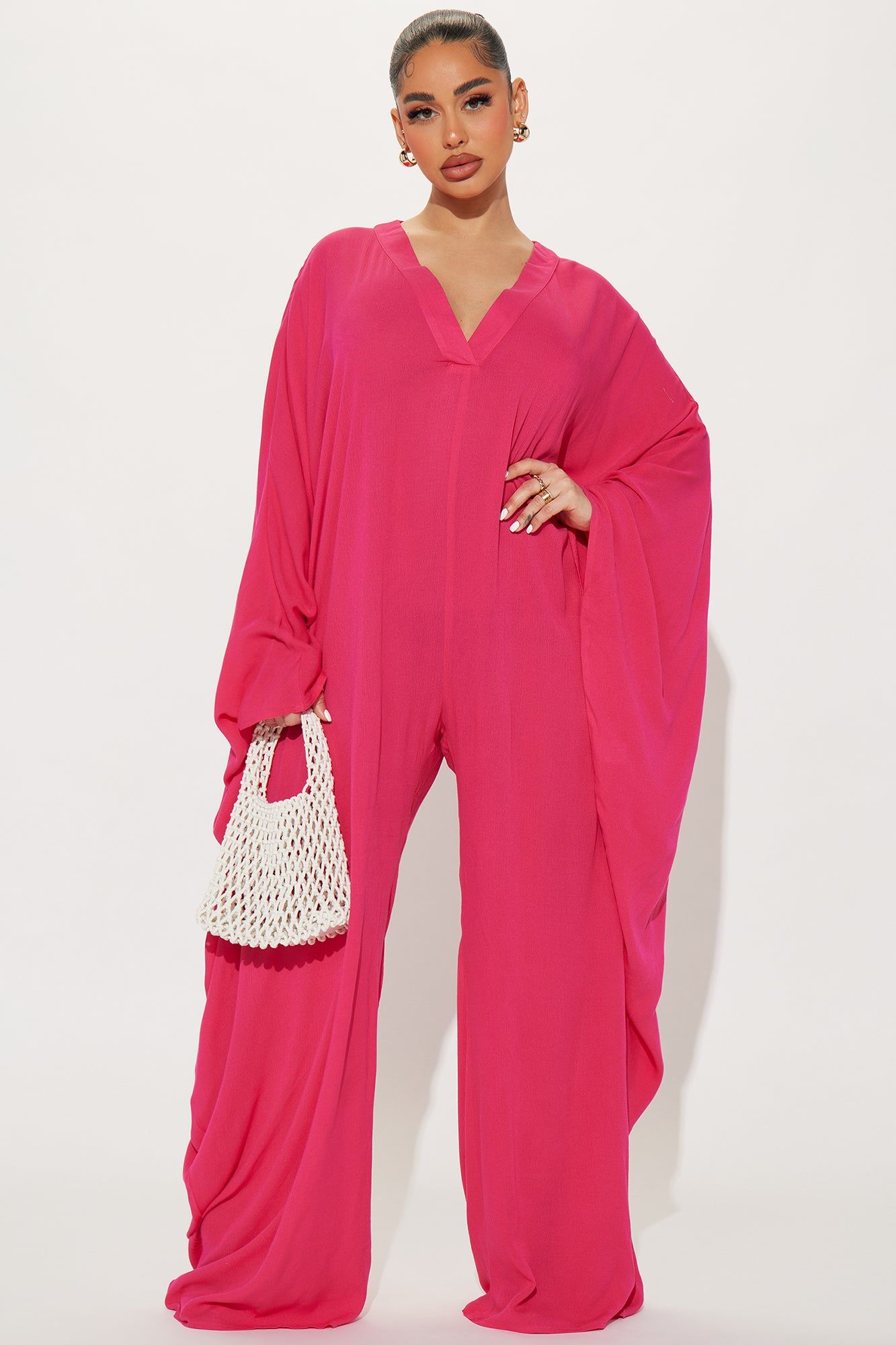 Lilah Jumpsuit - Fuchsia sold by Fashion Nova