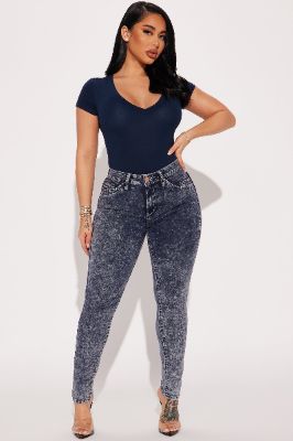 Got You On Lockdown Skinny Jeans - Acid Wash Denim made by Fashion Nova
