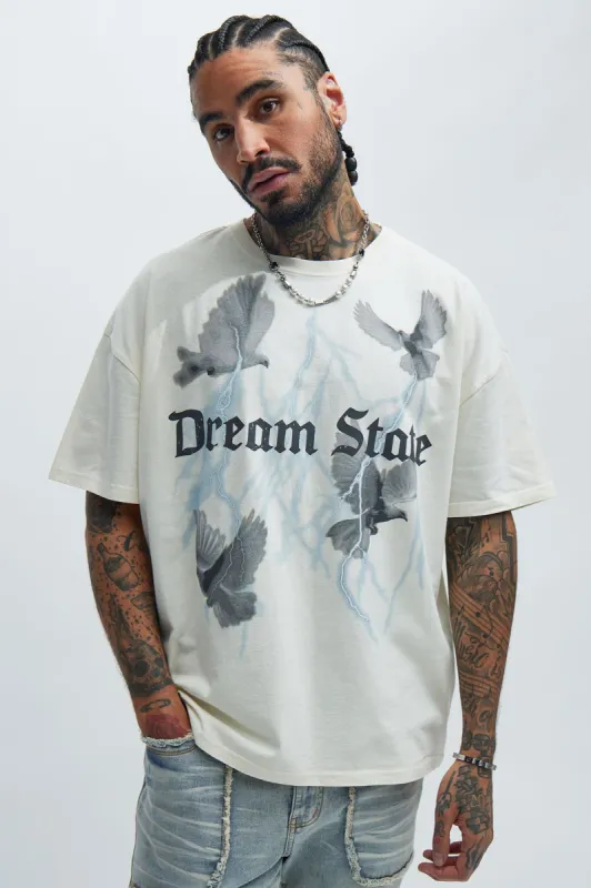 Dream State Oversize Short Sleeve Tee - White made by Fashion Nova