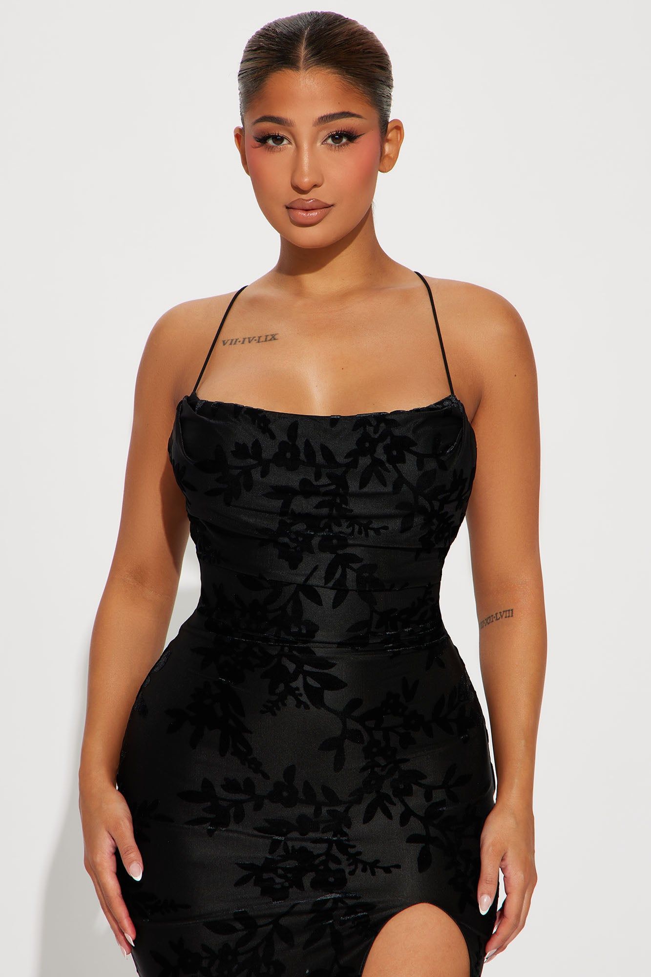 Samantha Mesh Midi Dress - Black sold by Fashion Nova product image thumbnail 2