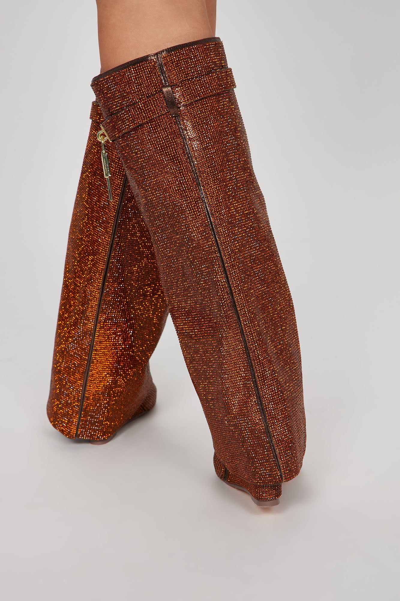 Everything You Need Embellished Overlay Boots - Bronze sold by Fashion Nova product image thumbnail 4