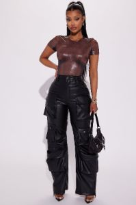 Work It Metallic Bodysuit - Bronze sold by Fashion Nova
