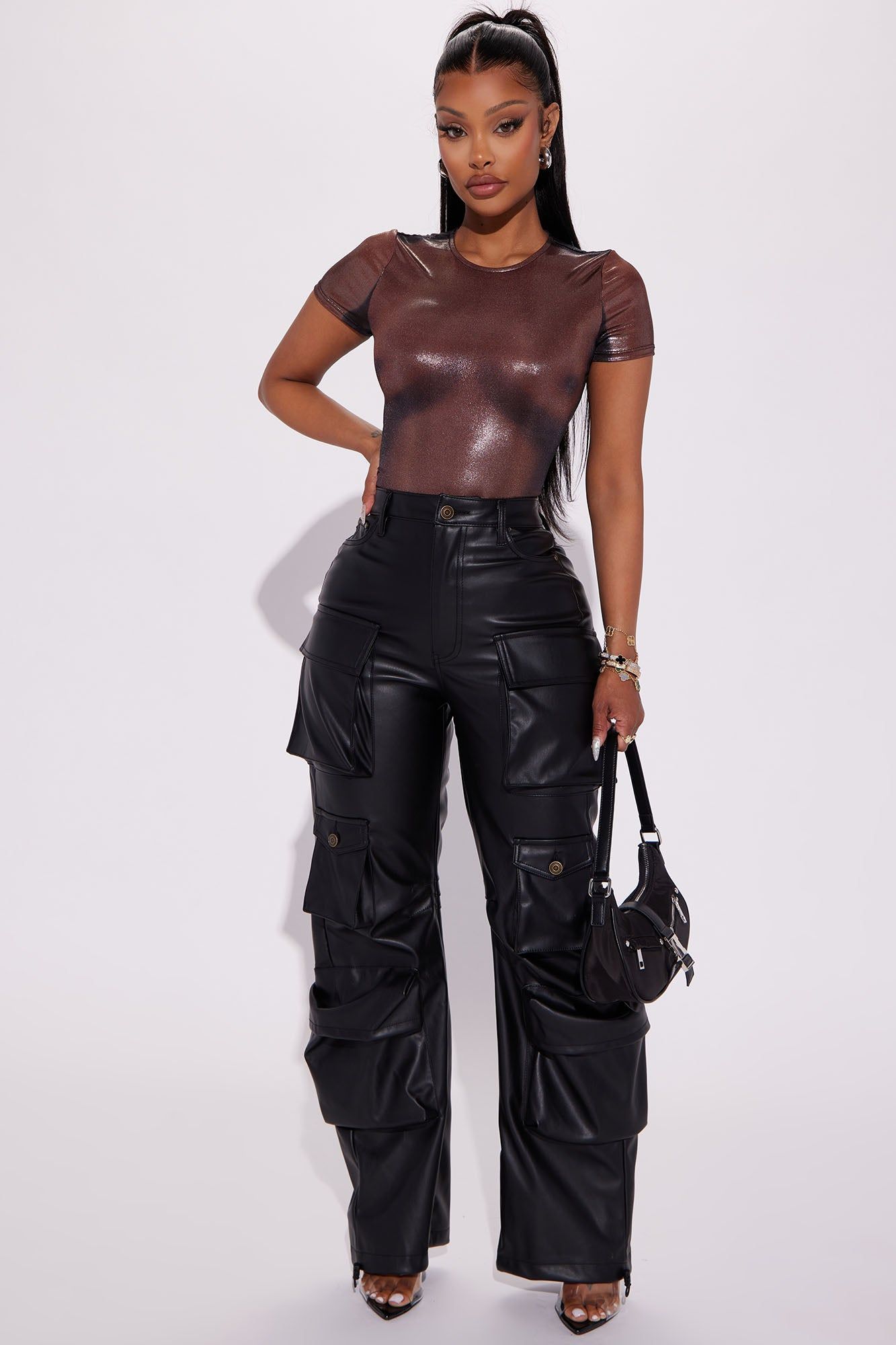 Work It Metallic Bodysuit - Bronze sold by Fashion Nova product image thumbnail 2
