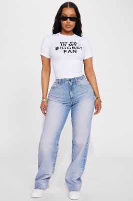 Favorite Forever Tinted Straight Leg Jeans - Pink sold by Fashion Nova