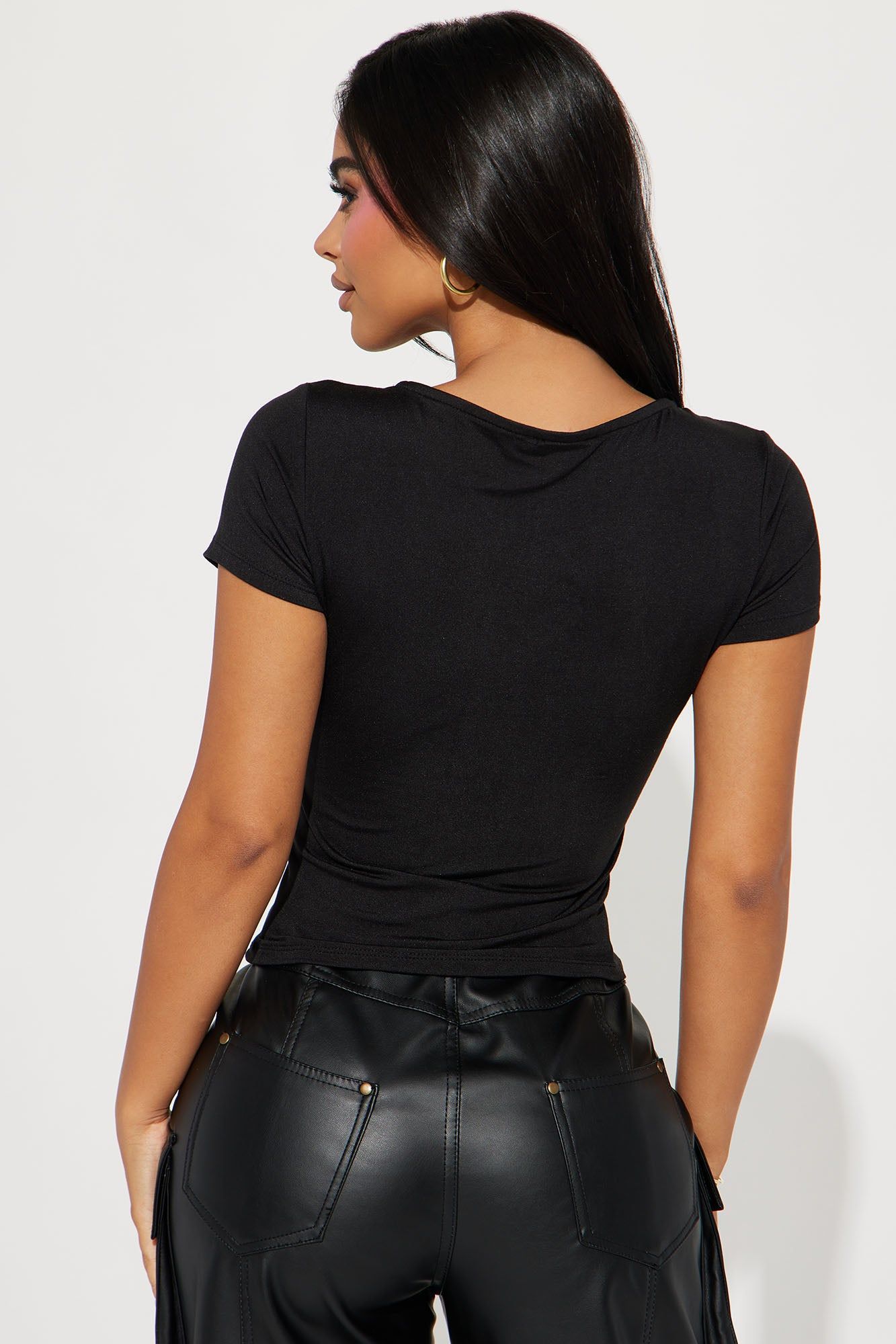 Kiley Square Neck Top - Black sold by Fashion Nova product image thumbnail 3