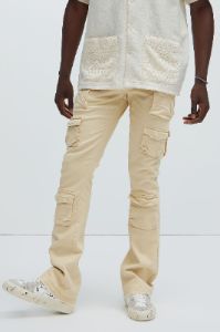 On Repeat Cargo Flare Pants - Off White sold by Fashion Nova