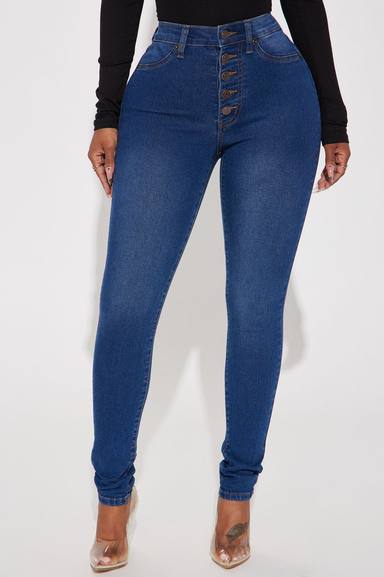 Show It Off Stretch Skinny Jean - Dark Wash sold by Fashion Nova product image thumbnail 2
