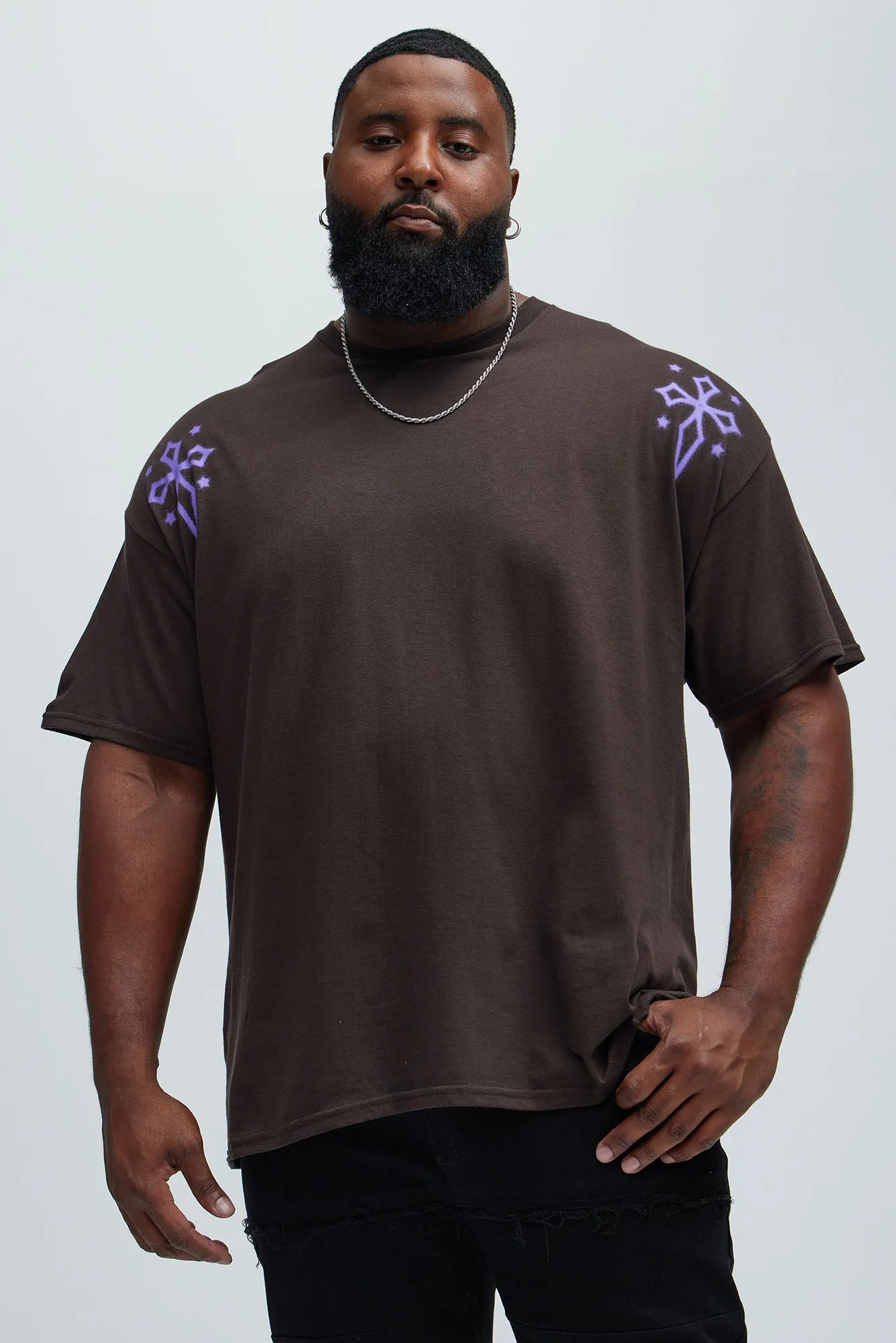 Tattoo Wings Short Sleeve Tee - Chocolate sold by Fashion Nova product image thumbnail 5