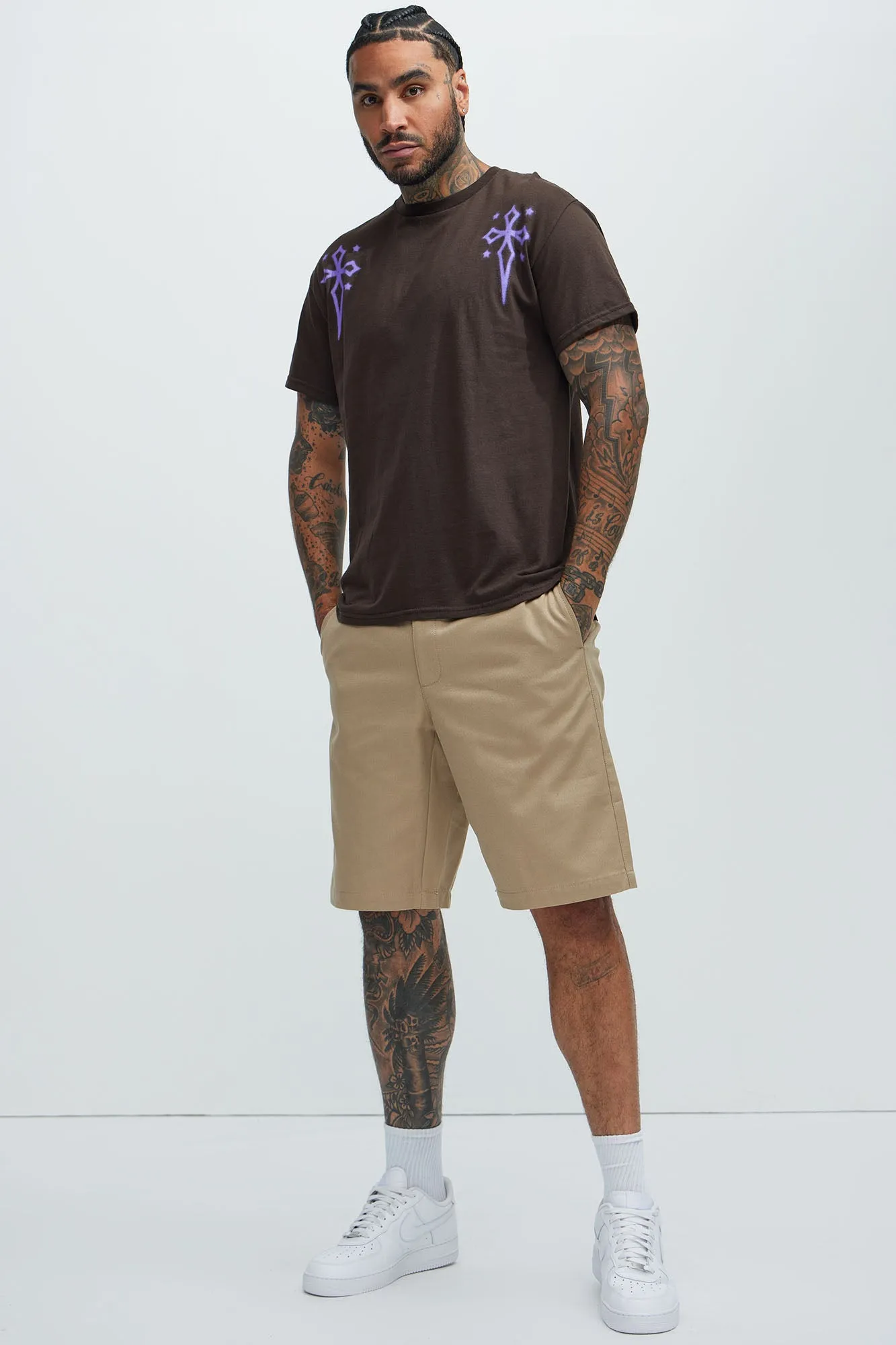 Tattoo Wings Short Sleeve Tee - Chocolate sold by Fashion Nova product image thumbnail 2