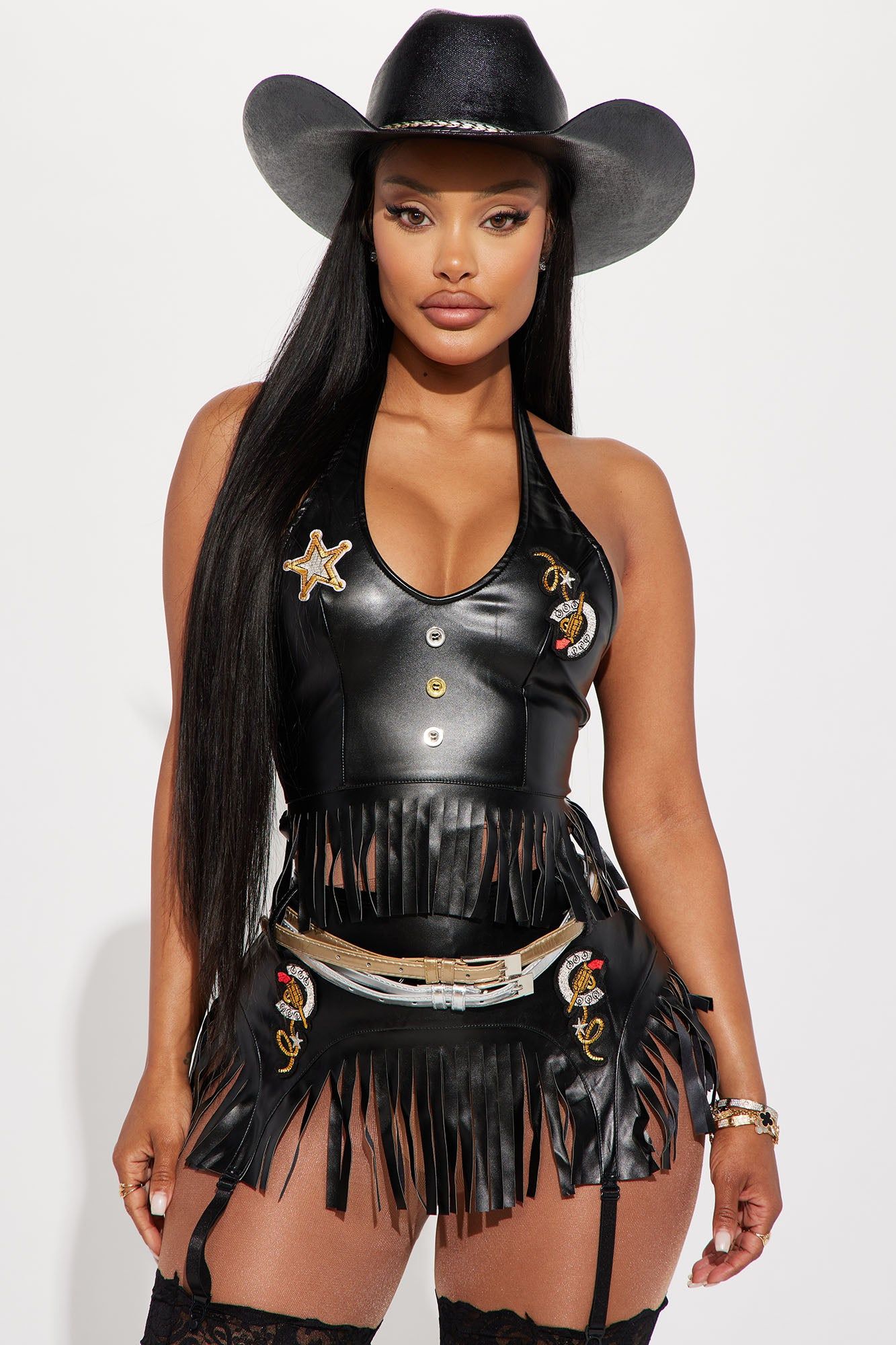 Ride It Out Cowgirl 3 Piece Costume Set - Black sold by Fashion Nova product image thumbnail 2