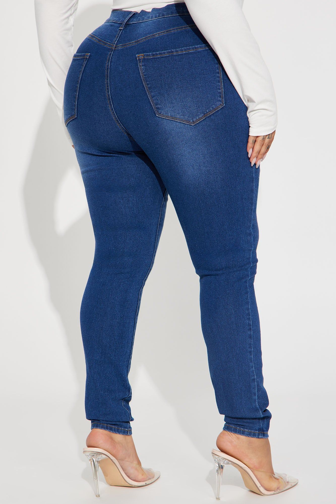Show It Off Stretch Skinny Jean - Dark Wash sold by Fashion Nova product image thumbnail 6