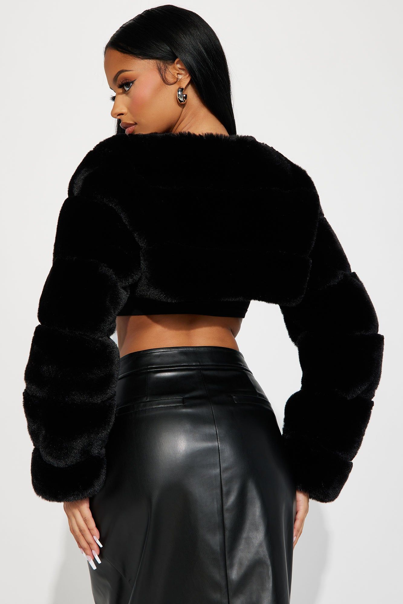 Emersyn Faux Fur Bolero - Black sold by Fashion Nova product image thumbnail 3