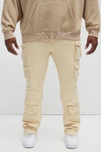On Repeat Cargo Flare Pants - Off White sold by Fashion Nova