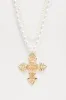 Venetian Goddess Layered Necklace - White/combo sold by Fashion Nova