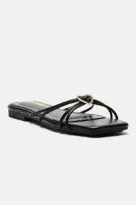 Total Sweetie Flat Sandals - Black sold by Fashion Nova