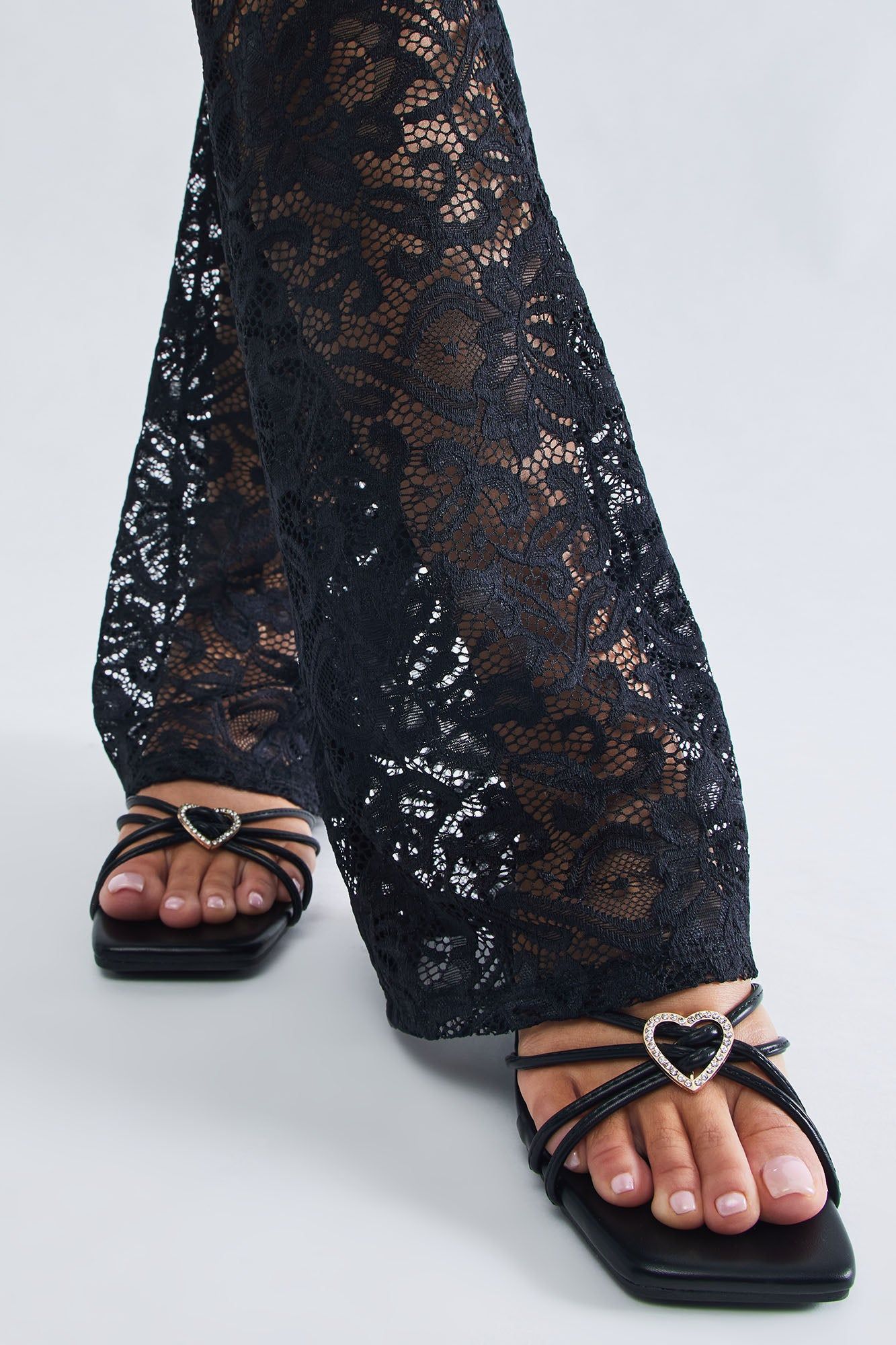 Total Sweetie Flat Sandals - Black sold by Fashion Nova product image thumbnail 3