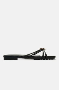 Total Sweetie Flat Sandals - Black sold by Fashion Nova