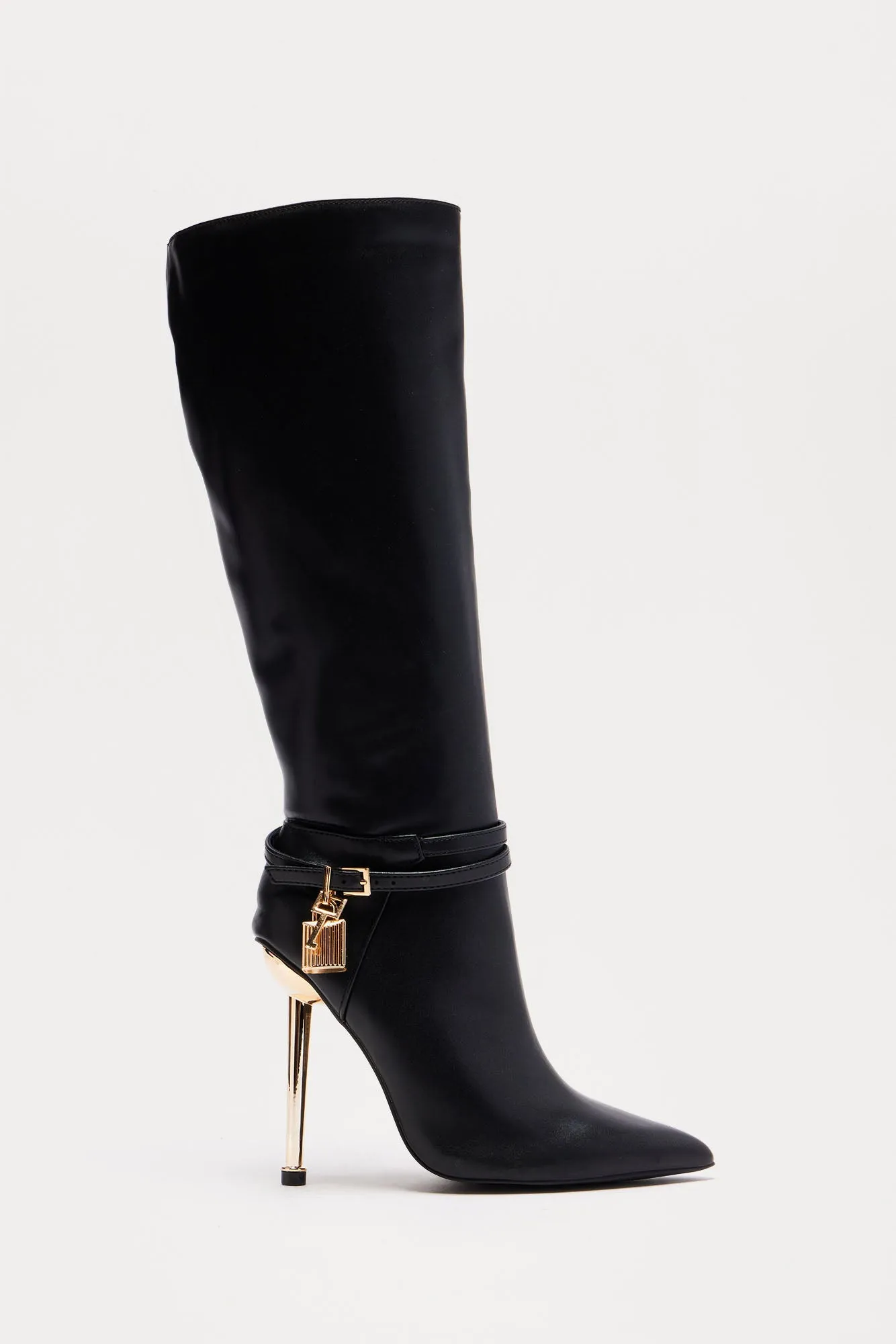 Grand Central Knee High Boots - Black sold by Fashion Nova