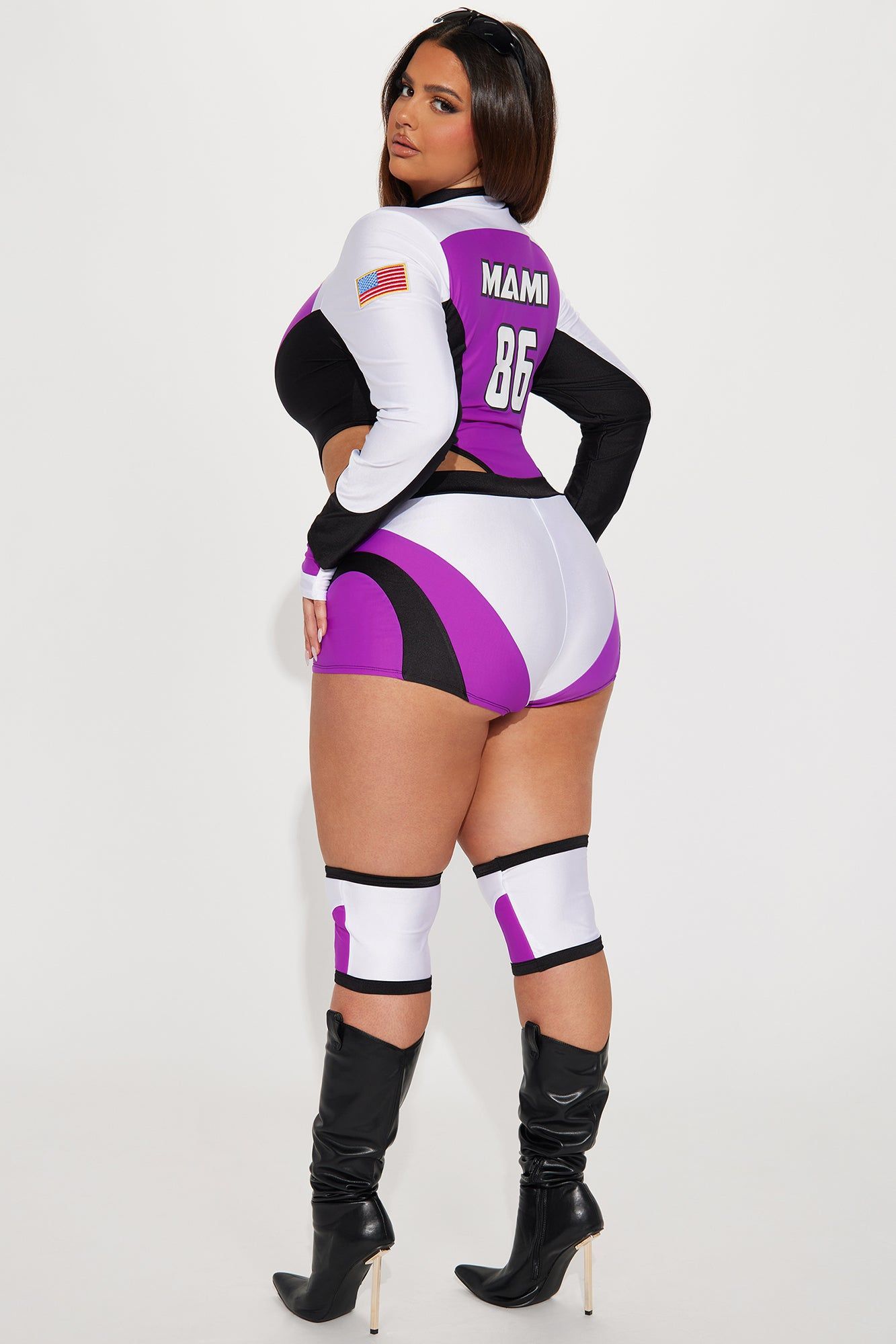 In Overdrive Racer 5 Piece Costume Set - Purple/combo sold by Fashion Nova product image thumbnail 8