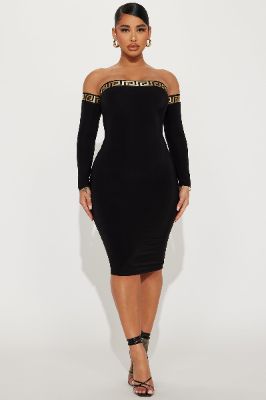 Grecia Midi Dress - Black sold by Fashion Nova