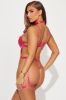 Mi Corazon Satin Garter Teddy - Hot Pink sold by Fashion Nova