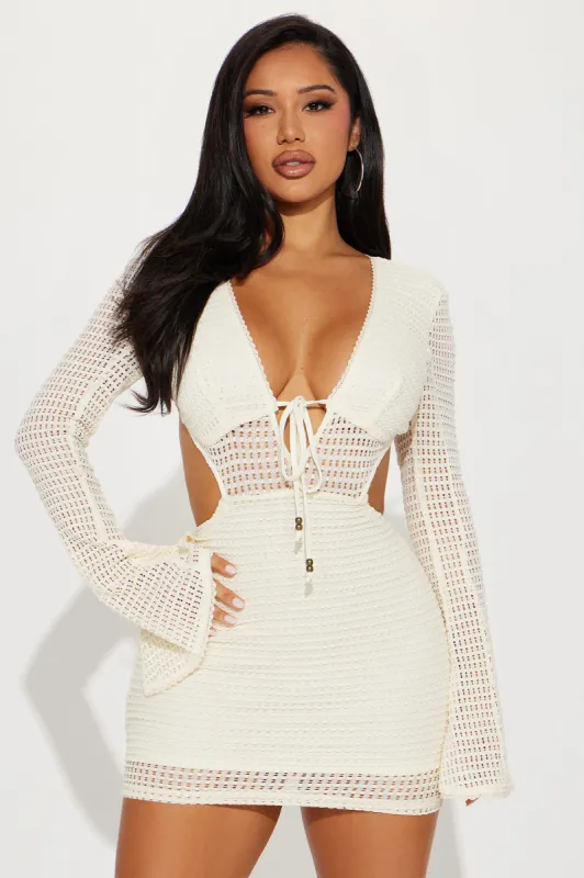 Ibiza Crochet Micro Mini Dress - Ivory sold by Fashion Nova