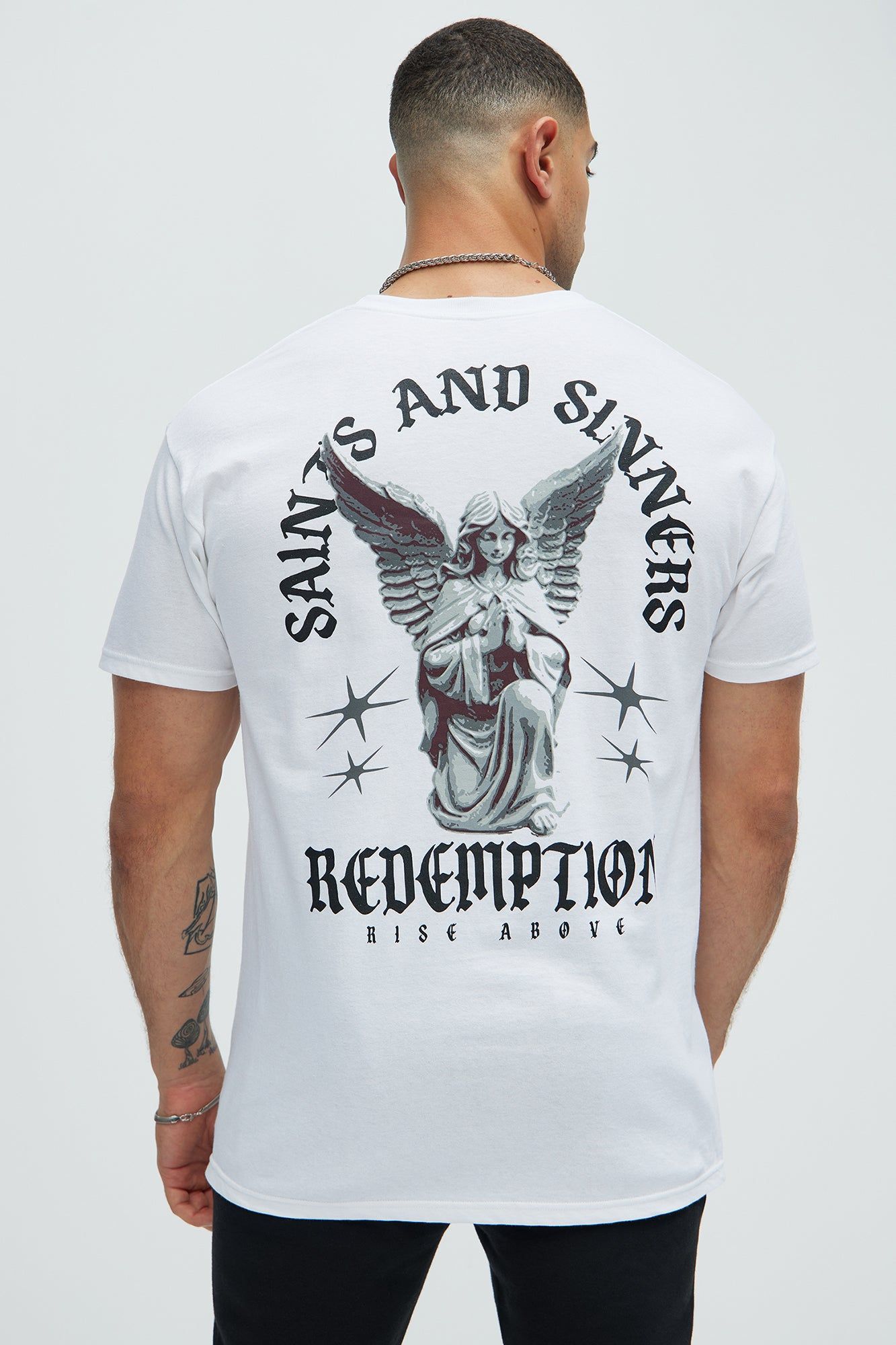 Saints And Sinners Redemption Short Sleeve Tee - White sold by Fashion Nova product image thumbnail 4