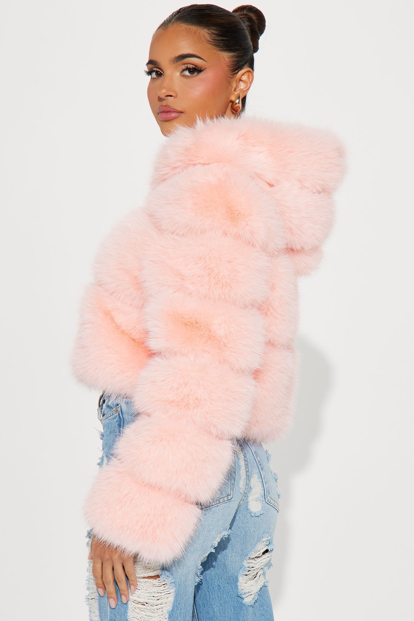 Eskimo Kisses Faux Fur Coat - Pink sold by Fashion Nova product image thumbnail 3