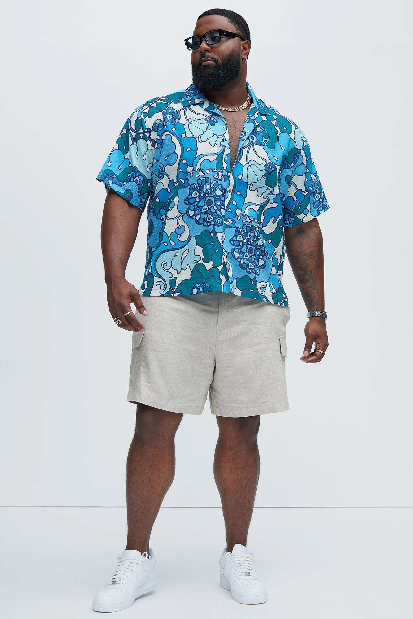 Jerry Floral Shirt - Blue/combo sold by Fashion Nova product image thumbnail 5