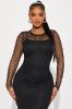 Olivia Fishnet Midi Dress - Black sold by Fashion Nova