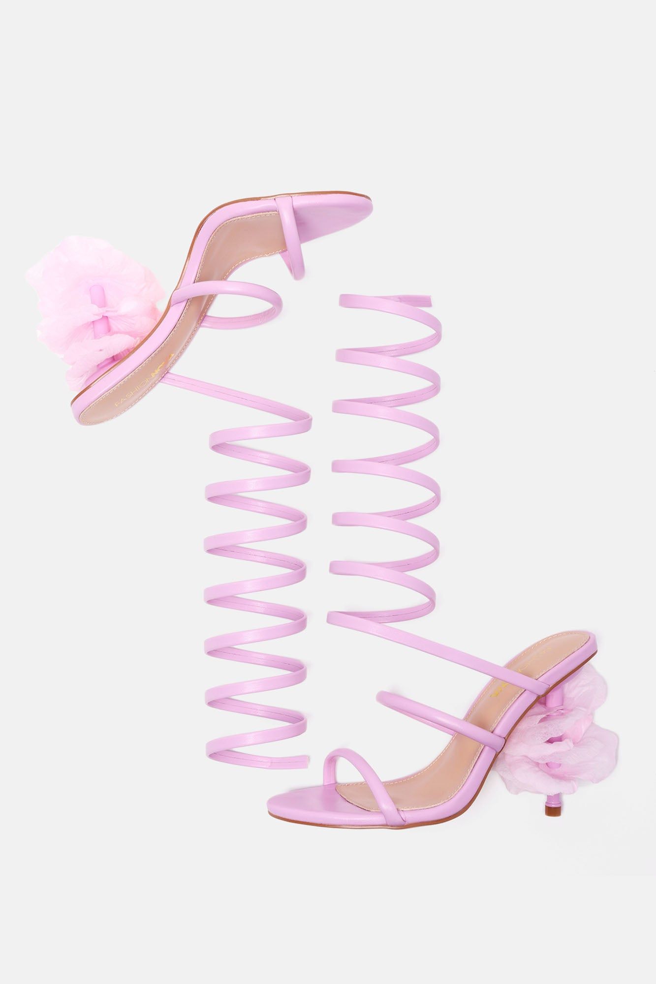 Kennedi Flower Petal Heels - Pink sold by Fashion Nova product image thumbnail 5