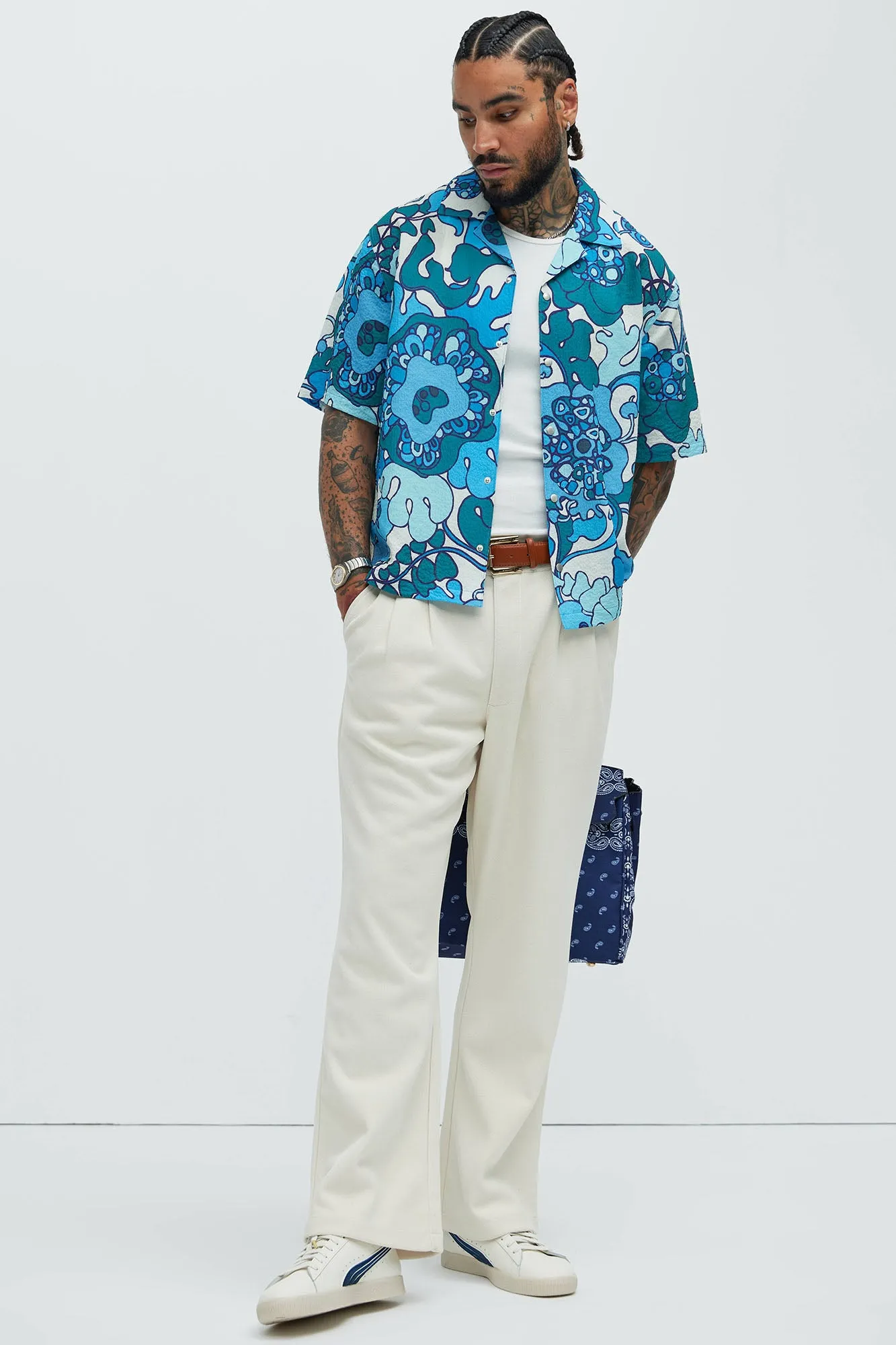Jerry Floral Shirt - Blue/combo sold by Fashion Nova product image thumbnail 2