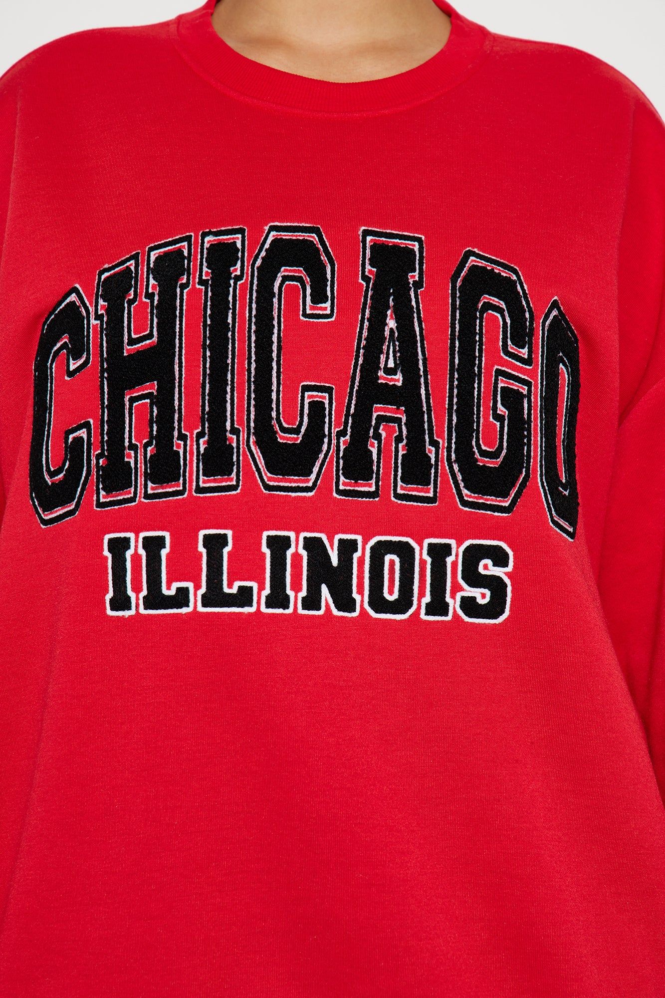 Chicago Crew Neck Sweatshirt - Red sold by Fashion Nova product image thumbnail 7