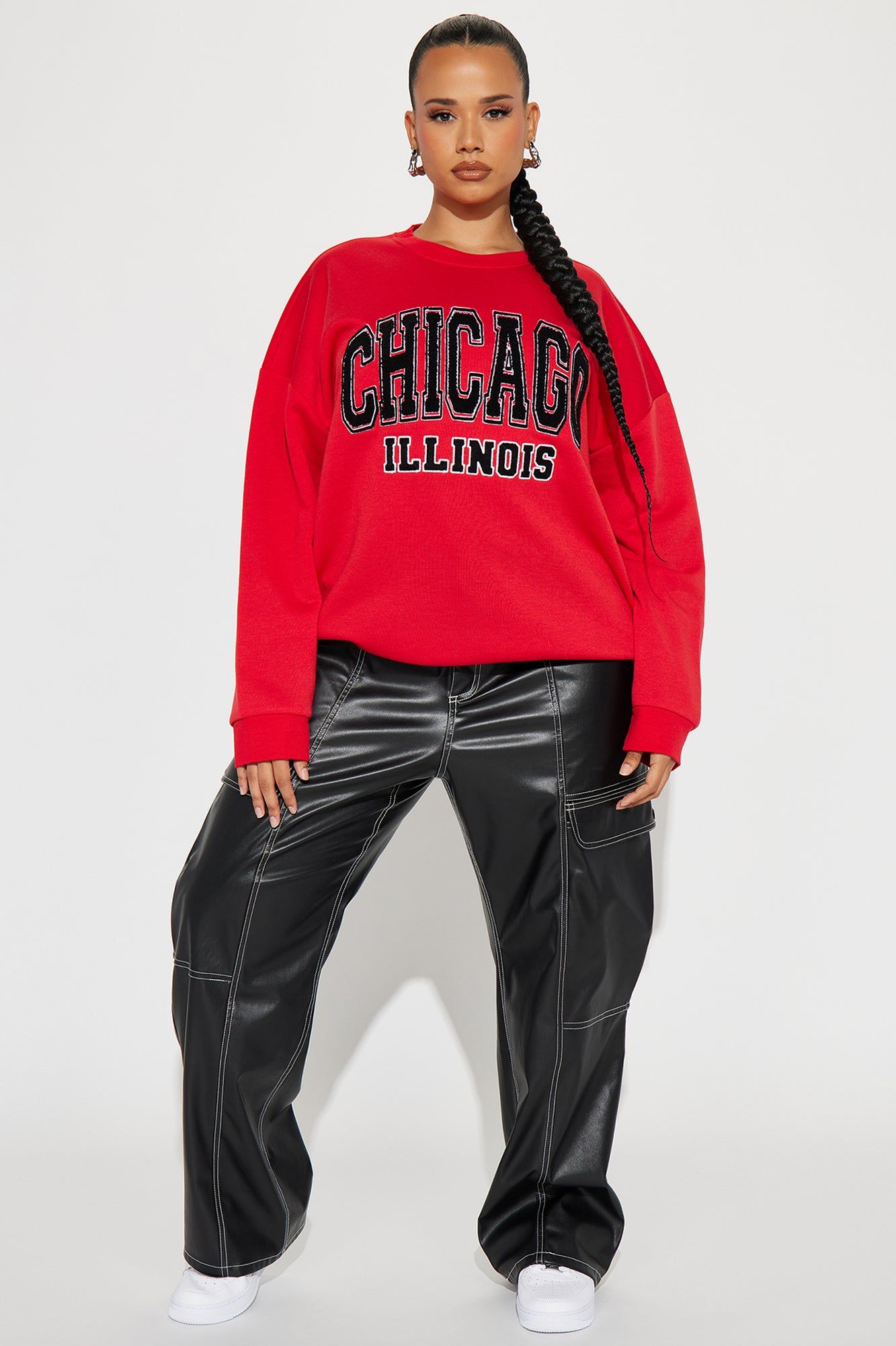 Chicago Crew Neck Sweatshirt - Red sold by Fashion Nova product image thumbnail 6