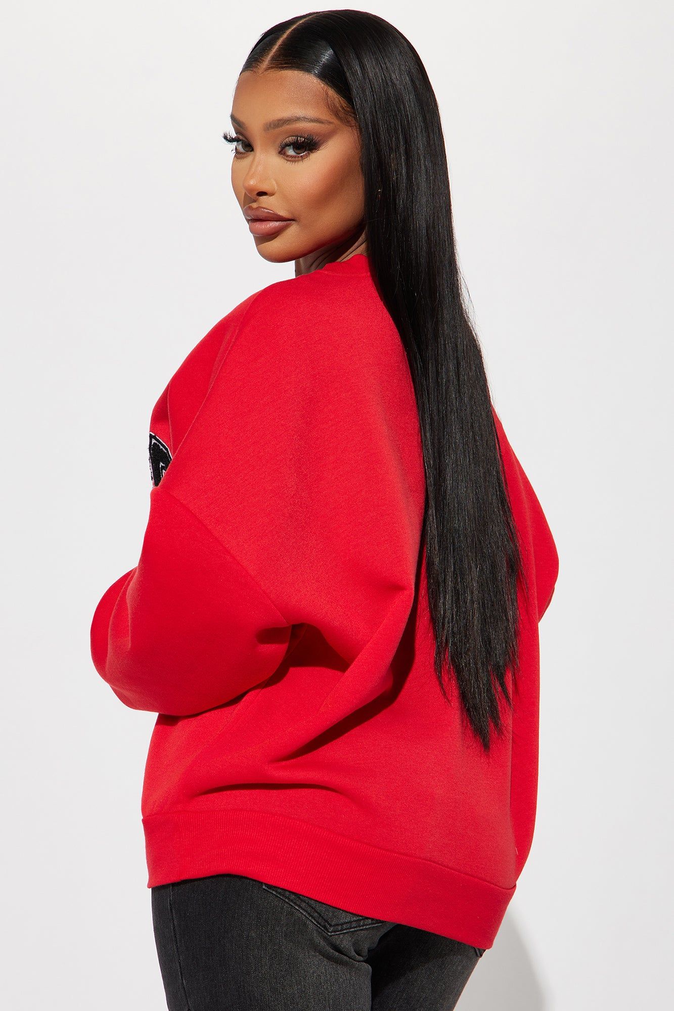 Chicago Crew Neck Sweatshirt - Red sold by Fashion Nova product image thumbnail 4