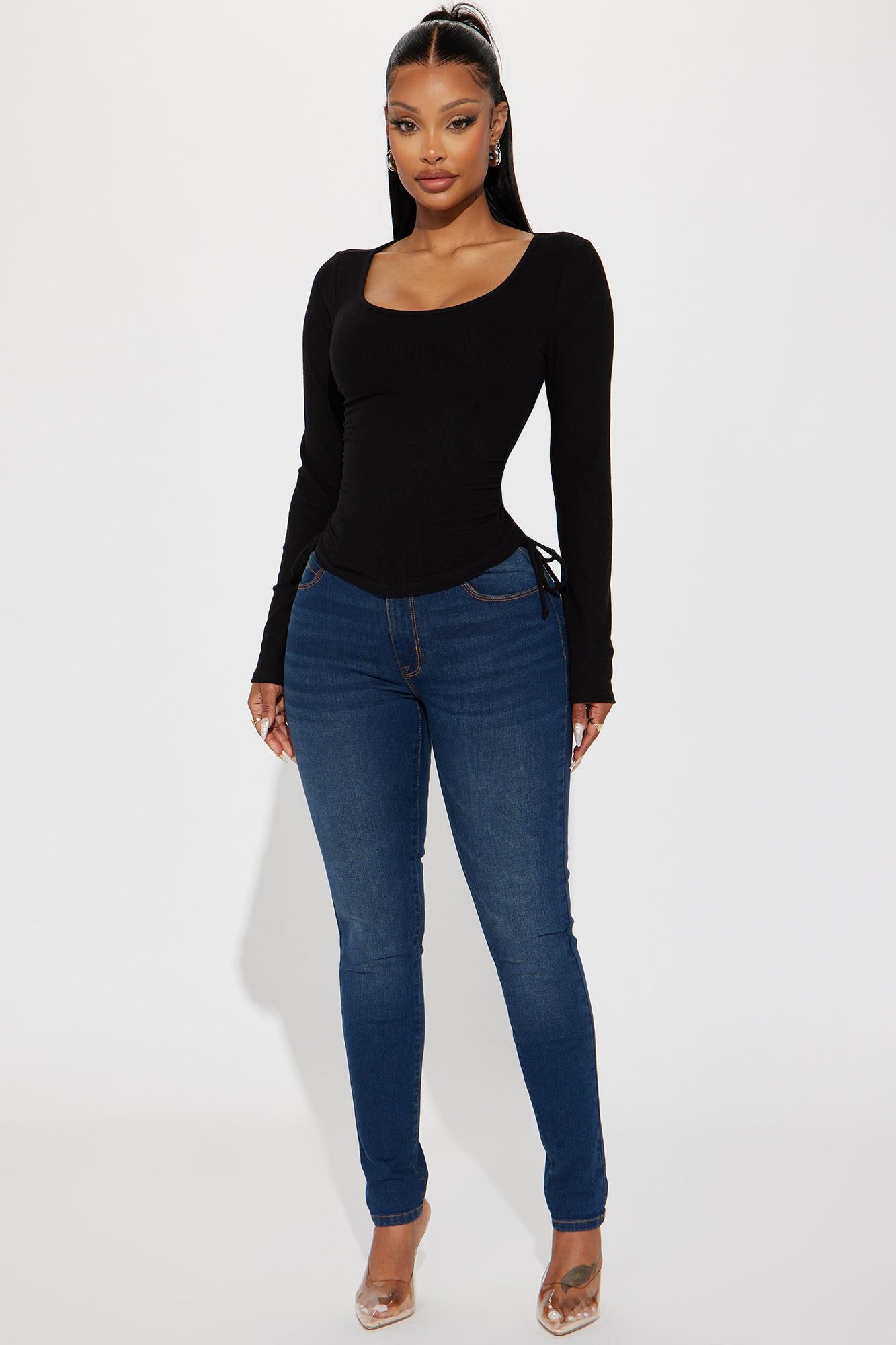 Jamie Ruched Top - Black sold by Fashion Nova product image thumbnail 2