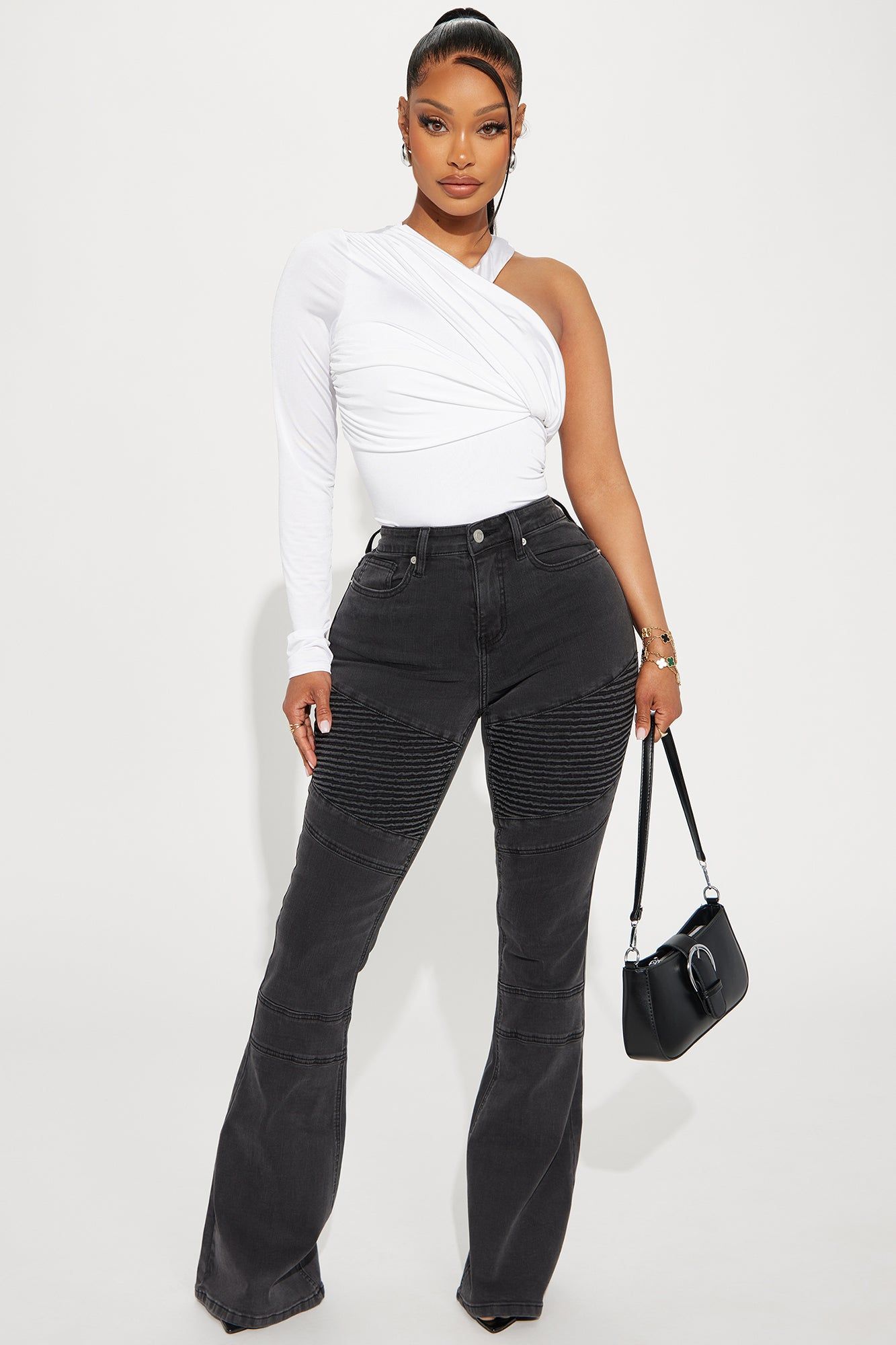 Milana One Shoulder Bodysuit - Ivory sold by Fashion Nova product image thumbnail 2