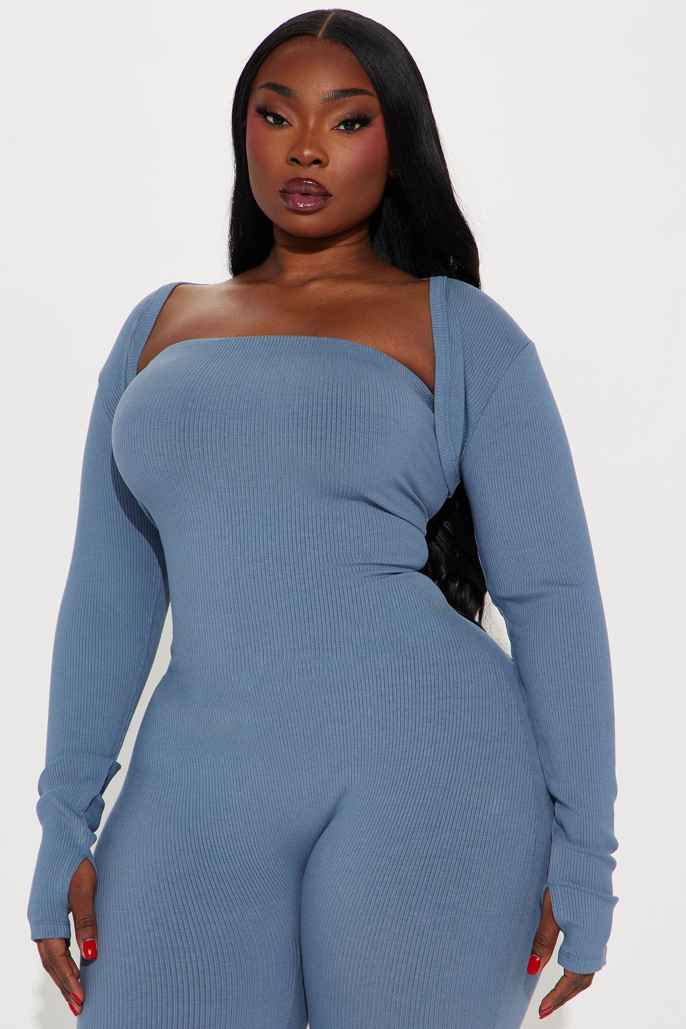 Jeanette Snatched Jumpsuit Set - Charcoal sold by Fashion Nova product image thumbnail 5